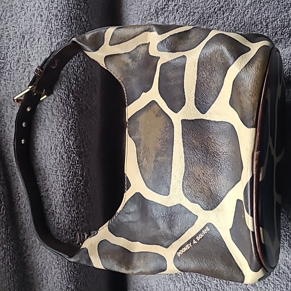 Dooney & Bourke Leather Giraffe Print Mini Bucket Handbag - Picture 4 of 10
